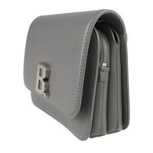 Balenciaga wristlet logo gray bag clutch shoulder leather